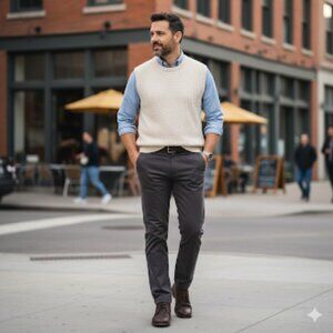 J.Crew Pants Men 36x30.5 Charcoal Gray Cotton Slim-Fit Stretch Chino Pants